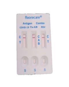 fluorecare® SARS-CoV-2 & Influenza A/B & RSV Antigen Combo Test Kit Selbsttest HALTBAR 23.05.24
